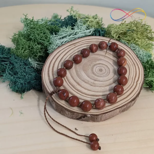 bracciale-nodi-mala-meditazione-diaspro mala bracciale tibetano diaspro rosso