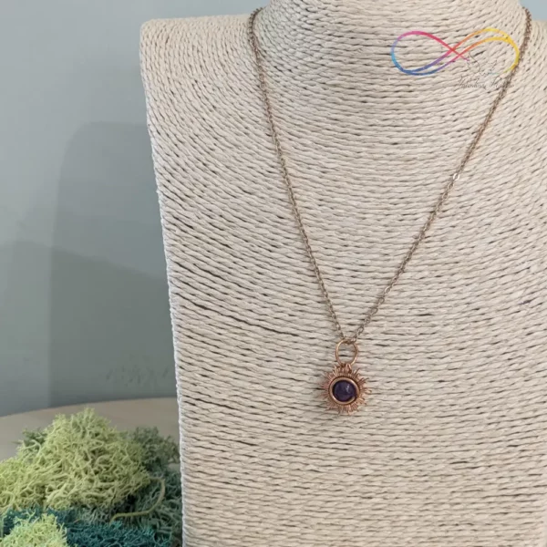 collana tecnica wire sole ametista