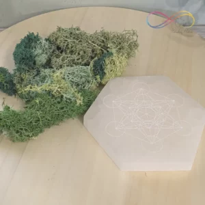 piastra in selenite cubo di metatron